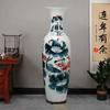Jarrón de cerámica azul y floral de Jingdezhen, decoración china para mueble de TV, sala de estar, regalo