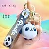 Chaveiro Criativo de Bambu Panda Desenho Animado Casal Panda Fofo Pingente Fivela Acessórios para Mochila Escolar Pequeno Presente Atacado