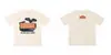 Colección de Camisetas de Manga Corta RHUDE Versión Alta Transfronteriza Vintage Americano Marlboro Streetwear Casual Holgadas para Pareja Cuello Redondo