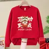 Camiseta de Manga Larga Sudadera Año del Caballo 2026 para Actividades del Festival de Primavera Reunión Anual de la Empresa, Ropa de Grupo para Fiestas de Team Building del Año del Zodiaco para Hombre y Mujer