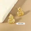 Pendientes de Plata de Ley S925 de Diseño Único con Diseños de Calabaza y Nube, Pendientes de Diseño de Lujo de Gama Alta para Mujer de Otoño e Invierno al por Mayor