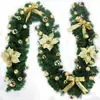 Guirnalda de Navidad transfronteriza 180cm/270cm ornamento de árbol de vid decoraciones de Navidad rojas y doradas decoración colgante de puerta