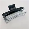Presilha de Garra Quadrada Fosca Oufel, Grampo Triângulo Grande, Presilha Tubarão para Rabo de Cavalo Alto, Acessório de Cabelo, Presilha de Garra para Rabo de Cavalo Alto