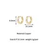 Anel simples 14K bolsa fivela de orelha de ouro simples luz luxo moda brinco anel líquido vermelho cobre banhado a ouro temperamento brincos femininos cross-border