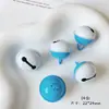 Accesorios para Joyería de Campanilla Pequeña con Combinación de Colores Lindos Llavero Color Caramelo Pintura Metálica Material para Pulsera DIY