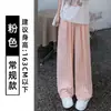 Pantalones Casuales de Pierna Ancha a Cuadros Rojos Estilo Retro Americano Perezoso para Mujer Diseño Holgado Sentido de la Moda Nicho Cintura Alta Pierna Recta