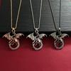 Collar de Dragón Gótico Retro Oscuro para Mujer Estilo Europeo y Americano ins Creativo Cadena Clavicular con Forma de Dragón Transfronterizo Cadena de Cuello Zodiacal Marea