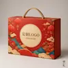 Juegos de regalo de Año Nuevo y Festival de Primavera, impresos a color personalizados, con tus propios diseños, cajas de papel coloridas temáticas de Navidad, directo del fabricante, al por mayor