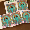 Promoção Quente Xizang Nepalês Pintado à Mão Puro Thangka Tara Verde Núcleo do Cartão 4*5