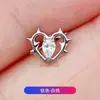 Pendiente de aleación de titanio F136 perforación única gota de agua corazón rosca interna clavo para cartílago de la oreja clavo para labio G23 titanio joyería para perforación del cuerpo humano