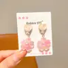 Aretes de Clip Lindos de Princesa Elsa para Niños Sin Perforación Aretes de Dibujos Animados para Niña Pequeña Aretes Colgantes para Bebé Aretes Anti-Dolor