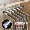 Cabide telescópico dobrável multifuncional multicamadas para calças Cabide para calças Clipe mágico para calças para guarda-roupas Armazenamento de artefato Cabide para calças