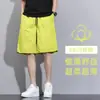 Pantalones Cortos de Seda de Hielo de Secado Rápido para Hombre, Estilo Delgado de Verano, Marca de Moda, Corte Holgado, Deportes al Aire Libre, Casual, Pantalones de Cinco Puntos con Sensación Fresca