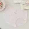 Novo Padrão de Coelho Desenho Animado Fofo Cor Sólida Confortável Macio 10A Algodão Puro Simples Fresco Algodão Macio Calça Roupa Íntima Feminina