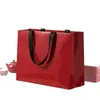 Bolsas de Regalo Rojas Gruesas de Alta Gama, Bolsas de Compras para Ropa, Bolsas de Empaque para Joyería, Bolsas Personalizables de Cartón Blanco