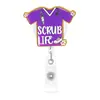 Porta-credencial retráctil de acrílico brillante con tema de enfermería y colgante creativo, producto popular transfronterizo en stock