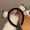 Urso headband feminino outono e inverno Coreia do Sul bonito pele de cordeiro rosto lavagem headband Internet celebridade maquiagem cabelo pressionando hairpin cocar ins