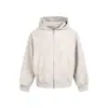 Chaqueta con capucha Catteeius Estilo Americano Cleanfit Piel de Lichi para Hombre y Mujer, Estilo Pareja Primavera, Chaqueta de Gama Alta