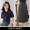 Camisa branca de manga curta feminina Verão Fino Terno profissional Temperamento Deusa Hotel Recepção Roupas de Trabalho Vestido de verão