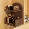 Artefacto de Almacenamiento de Bolsos Puerta de Entrada del Hogar Escritorio Múltiples Capas Cuero Bolso Bolso de Mano Estante de Exhibición Estante de Exhibición de Bolsos