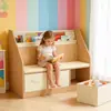 Estantería de juguete de madera maciza transfronteriza Estantería de almacenamiento de juguetes para jardín de infancia Montessori Estantería de libros para niños multicapa Organizador de juguetes