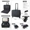 Estuche Cosmético Profesional Maquillista Gran Capacidad Estuche Trolley Multifuncional Belleza Uñas Bordado Oxford Caja de Herramientas Portátil