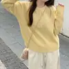 Nuevo Suéter de Punto para Primavera y Otoño con Estilo Relajado, Capa Base de Punto Interior, Top de Hombro Normal, Tejido Suave para Mujer, Moderno