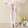Pantalones de Niña Primavera y Verano Pantalones de Malla Fina Lolita Encaje Viento de Princesa Niña Bebé Blanco Leggings Calcetines