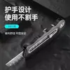 Cuchillo Utilitario Grueso de Acero Inoxidable de Alta Resistencia, Cortador de Papel Duradero de Grado Industrial, Cuchillo para Papel Tapiz, Herramienta para Abrir Paquetes, Soporte para Cuchillos Completamente de Acero