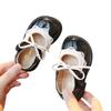 Sapatos de Menina de Bebê Um Ano de Idade Primavera e Outono Sapatos de Princesa Infantil Sapatos Pequenos de Couro de Bebê Respiráveis Antiderrapantes Sola Macia Sapatos de Criança