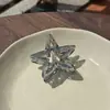 Nuevo Pasador de Plástico con Forma de Estrella de Cristal de Hielo, Pasador Transparente de Colores Hueco, Pinza para el Pelo Dulce y Colorida para Niñas, Pinza de Tiburón