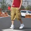 Pantalones Cargo de Mejor Venta Europeos y Americanos en Ebay Talla Europea Pantalones de 7 Puntos Talla Grande para Hombre Pantalones Cropped Pantalones con Múltiples Bolsillos de Solapa Pantalones de Exterior