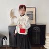 Bolsa Pequena Quadrada Simples de Cor Sólida Estilo Coreano para Meninos e Meninas Mini Bolsa Transversal Infantil Fofa 2025 Nova Bolsa Infantil de Corrente