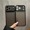 Acabado Mate Similar a la Piel Negra Adecuado para Funda de Teléfono Apple 17 Pro Max, Cobertura Total Negro Transparente iPhone 16 Funda Suave Anticaídas