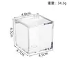 Caja de plástico transparente tipo flip para dulces de 4.5-10cm, caja de dulces de empaque de alimentos creativa, caja de empaque para galletas de PS
