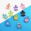 Caricatura Sanrio Arena Fluida Tortuga Pequeña Tortuga Luminosa Adornos de Resina DIY Tortuga Pequeña de Pareja Figuras de Juguete
