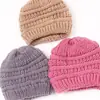 Ins Nuevo Sombrero de Punto para Niños Europeos y Americanos Otoño e Invierno Cálido Color Caramelo Niños y Niñas Bebés Sombrero de Lana para Bebé