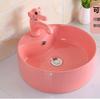 Jiumuwang Wholesale Elefante Pequeño Todo Cobre Caliente y Frío Dibujos Animados Niños Colorido Jardín de Infancia Cerámica Lavabo Lavabo Grifo