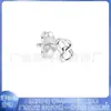 Pandora S925 Cobre Blanco Plateado Serie Me Diamante Brillante Pendiente Individual Moda Simple Lujo Ligero para Novia