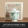 Fábrica Porcelana Blanca Dehua Saber Apropiado para Tapa de Tazón Pintado a Mano Tazón de Té Alto con Tapa Tazón de Té Kung Fu Juego de Té No Caliente