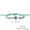 Pulsera tejida popular de moda transfronteriza con forma de cruz se puede convertir en un juego de pulseras para parejas