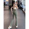 Pantalones acampanados para mujer, mallas deportivas versátiles para uso diario, adelgazantes, de cintura alta y pierna ancha, pantalones casuales de yoga