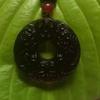 Collar con Anillo de Jade Tejido de Campana Hebilla Ping An Colgante Tejido Estilo Ins Novia Pareja Estudiante