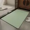 Tapete de Chão para Banheiro de Cor Sólida Simples Cross-border Temu Dropshipping Tapete de Chão de Lama Diatomácea Uso Doméstico Banheiro Resistente ao Desgaste Tapete de Entrada