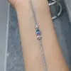 TikTok Suprimento Pulseira Natural de Tanzanita da Tanzânia Conjunto de Prata 925 5x 7mm Pulseira Elegante da Moda para Mulheres Atacado