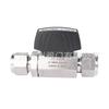 Férula de Acero Inoxidable Válvula de Bola Hexagonal Instrumento de Laboratorio Plateado Instrumento de Fuente de Aire Válvula Férula Imperial Métrico 316L