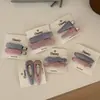 Gris Polvo Lindo Puntos de Ola Combinación de Colores Tela Par de Pinzas Diarias Pinza para el Cabello Versátil Nueva Pinza para Flequillo Pinza de Pato Pinza BB