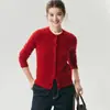 Nuevo Cardigan de Cachemir 100% Puro Otoño 2026 para Mujer Cuello Redondo Estilo Coreano Suéter de Punto Trenzado
