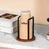 Dispensador de Vasos Desechables Soporte de Vasos de Papel para Escritorio Posavasos de Madera Maciza para Vasos Portavasos Vasos de Agua Vasos de Café Vasos de Té Estante de Almacenamiento Simple