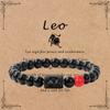 Pulsera de doce constelaciones para hombre retro Joker cuentas negras brillantes cuerda elástica pulsera para hombre y mujer fabricantes Europa y Estados Unidos transfronterizo